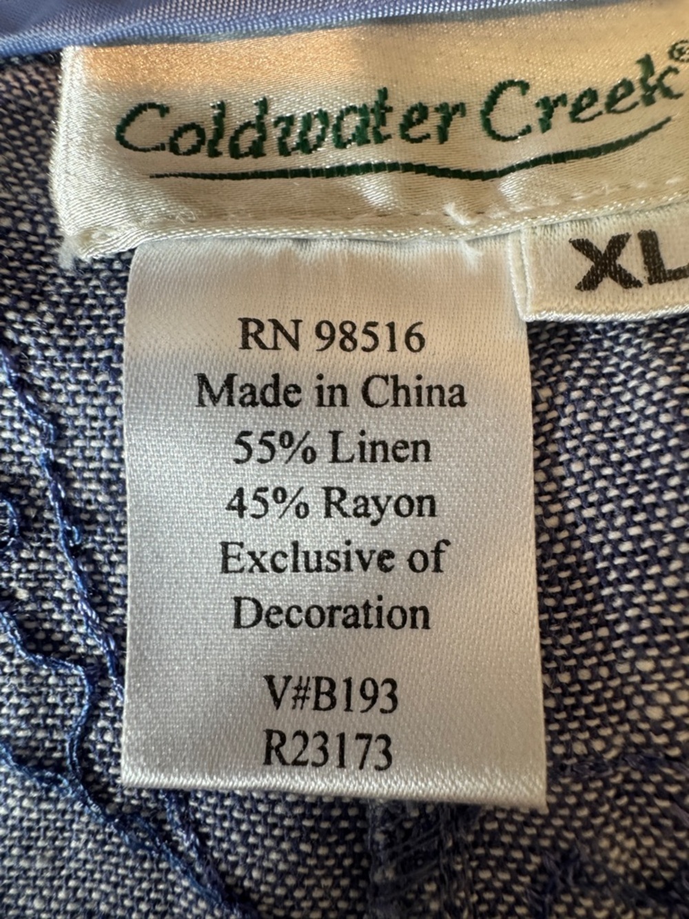 NWT Embroidered Linen Blend Pants XL 18 - Picture 8 of 8